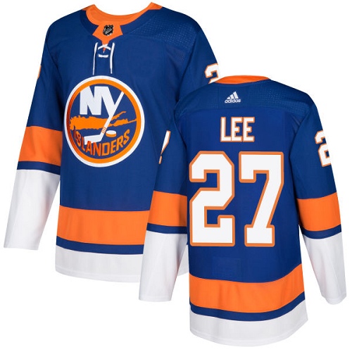 Adidas NEW York Islanders #27 Anders Lee Royal Blue Home Authentic Stitched Youth NHL Jersey->youth nhl jersey->Youth Jersey